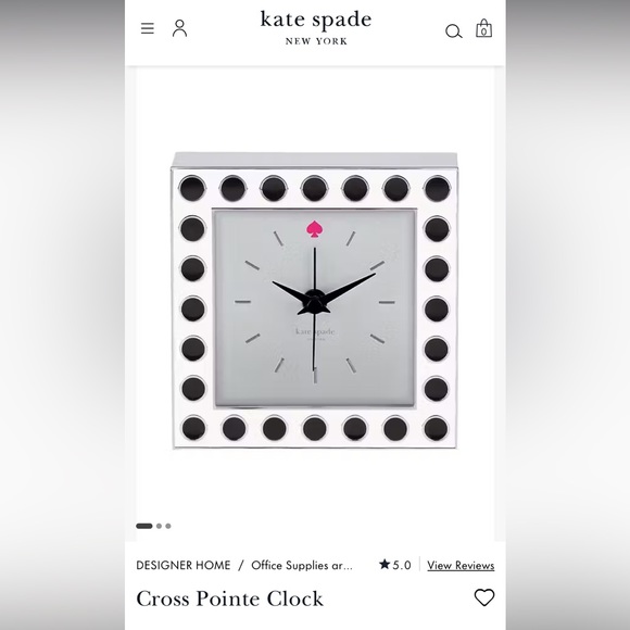 Kate Spade Lenox polka-dot clock - Picture 7 of 7